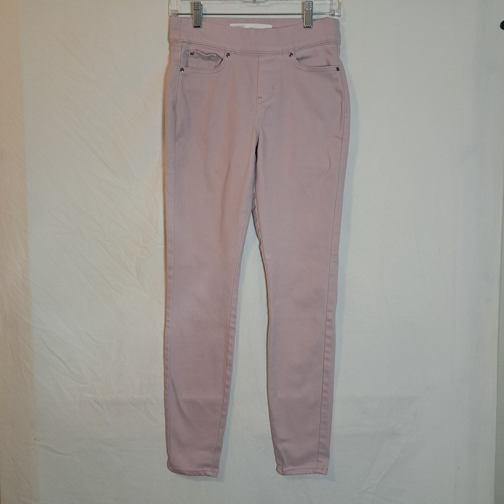 Levis Signature Gold Totally Shaping Pull On Skinny Jeans Size 2L Pink‎ Mid Rise